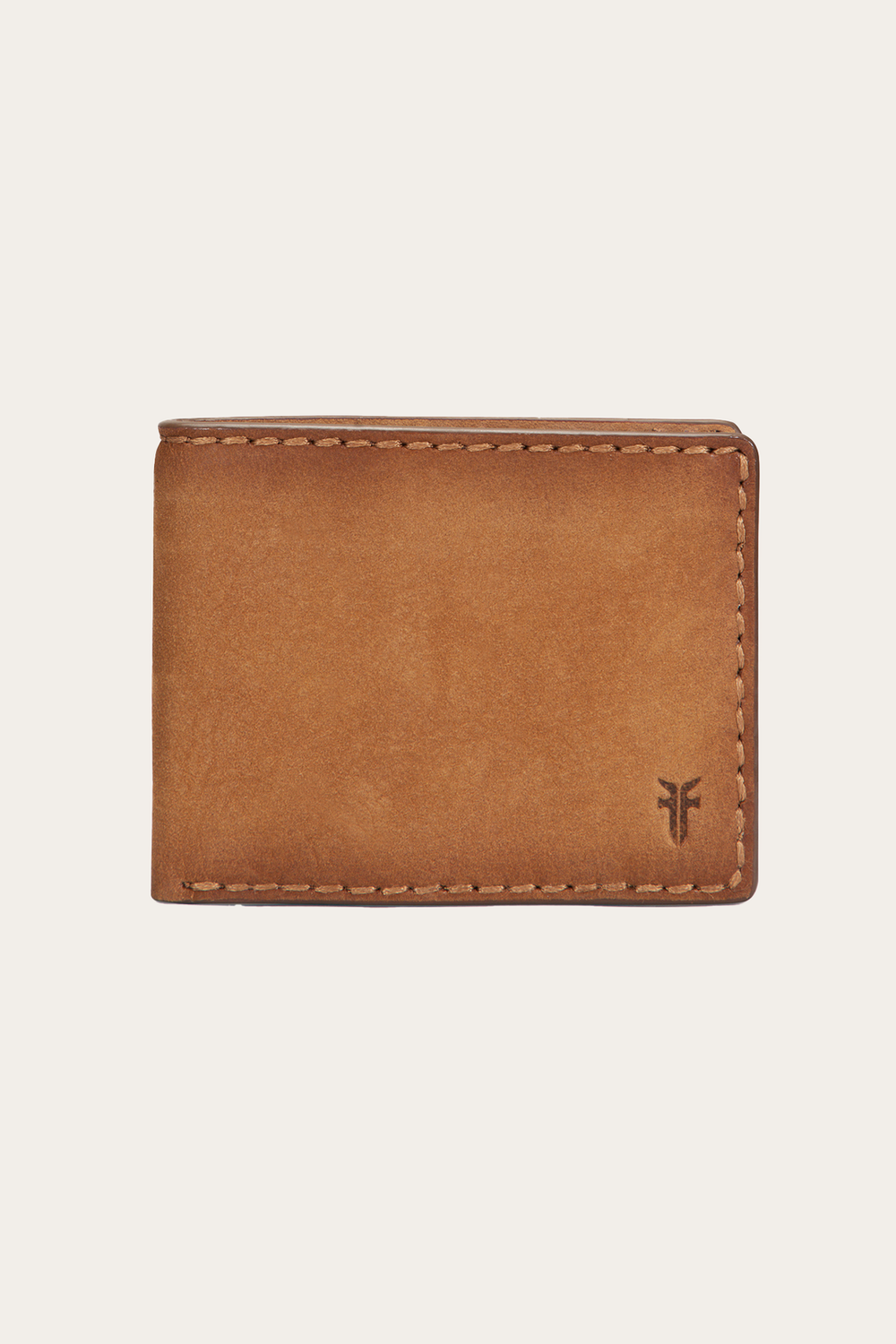Logan Nubuck Cognac Money Clip Card Case - Cognac