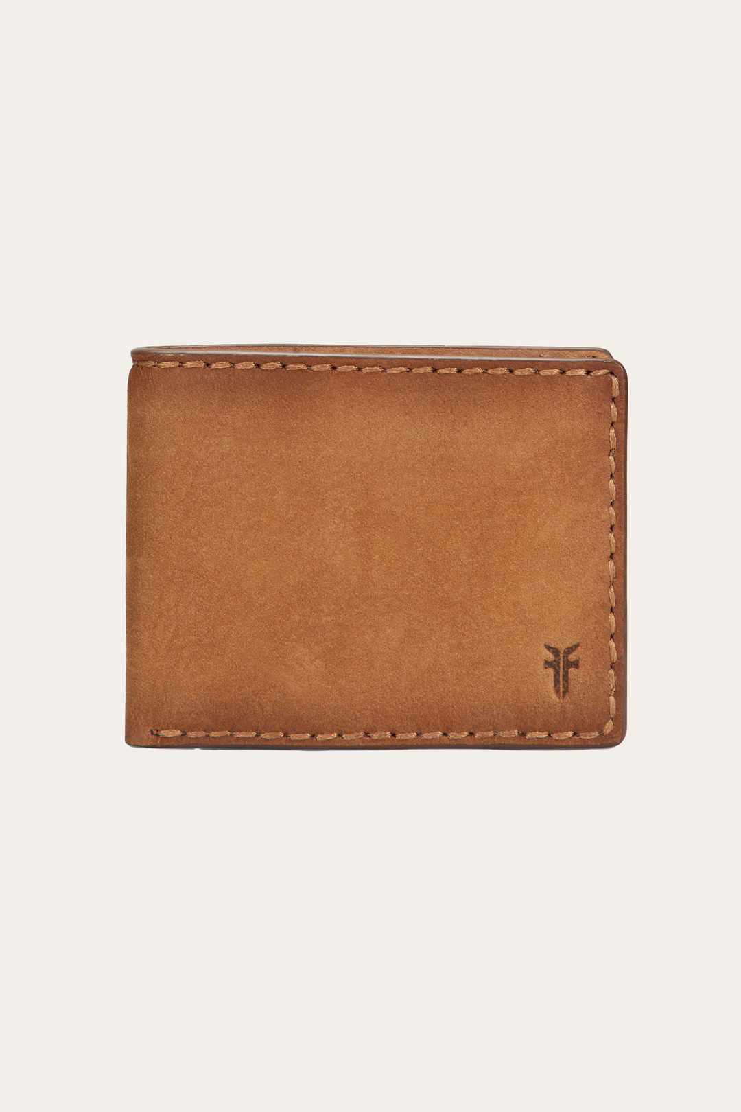 Logan Nubuck Cognac Money Clip Card Case - Cognac
