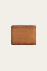 Logan Nubuck Cognac Money Clip Card Case - Cognac