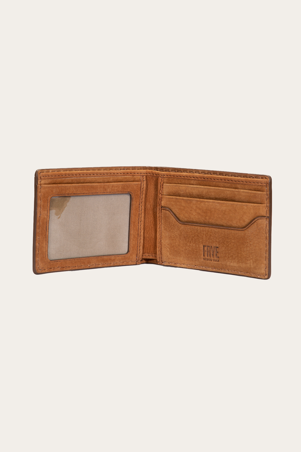 Logan Nubuck Cognac Money Clip Card Case - Cognac