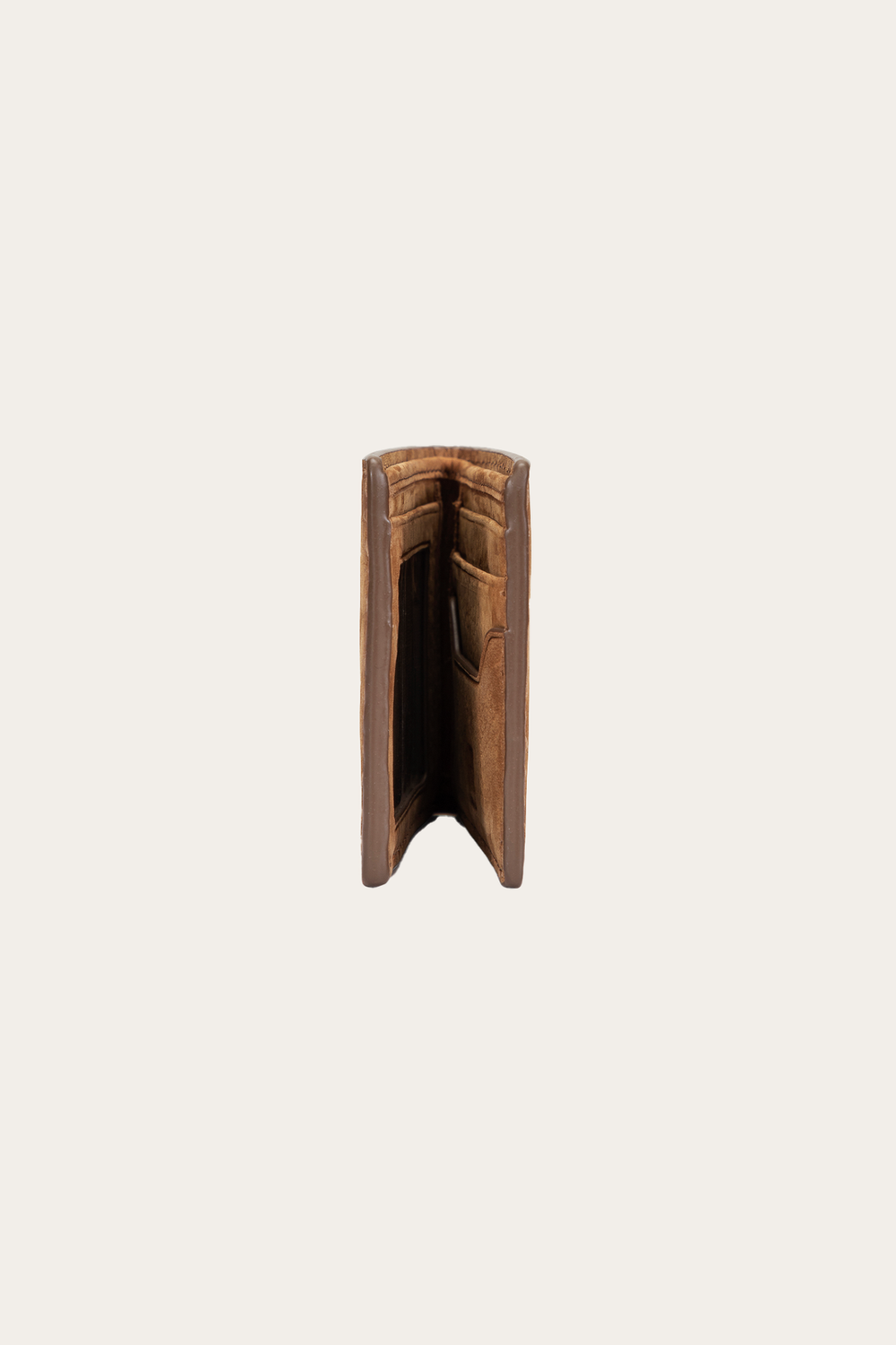 Logan Nubuck Cognac Money Clip Card Case - Cognac