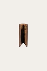 Logan Nubuck Cognac Money Clip Card Case - Cognac