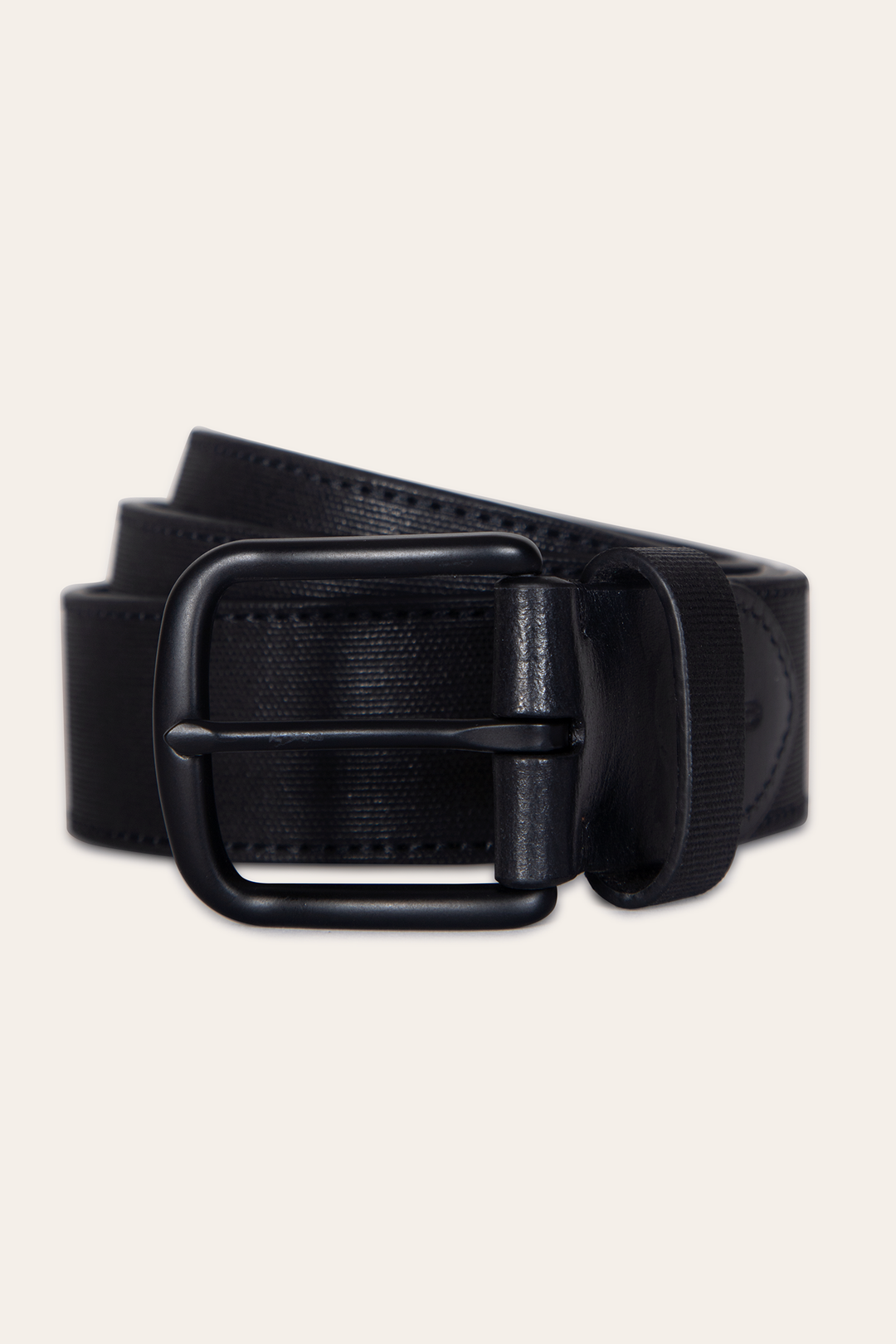 Men’s Black 38mm Coated Canvas Belt - Black