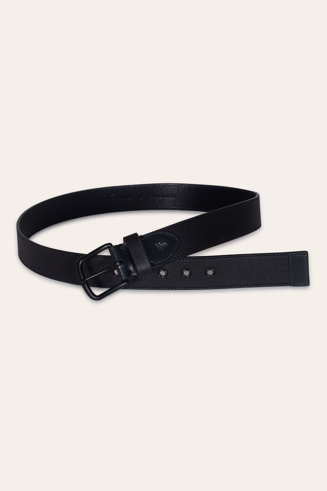 Men’s Black 38mm Coated Canvas Belt - Black