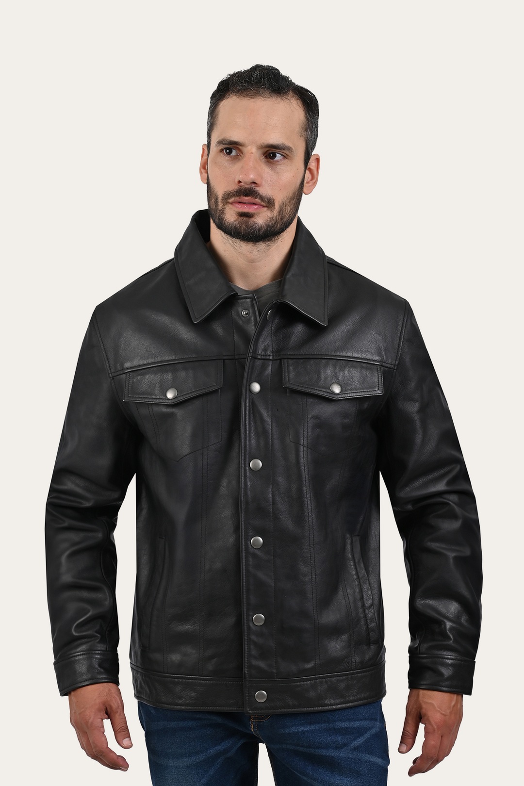 Black Baxter Trucker Jacket - Black