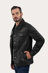 Black Baxter Trucker Jacket - Black