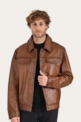Brown Baxter Trucker Jacket - Brown