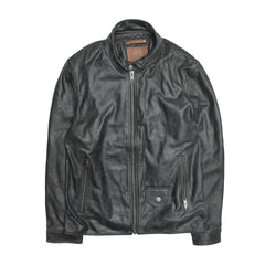 Men’s Black Lawton Modern Nappa Biker Jacket - Black