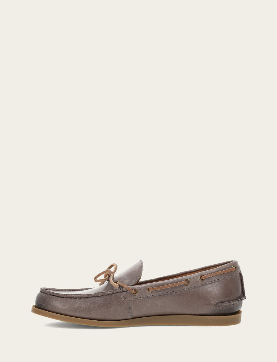 Men's Steel Mason One Eye Tie Loafers - Steel