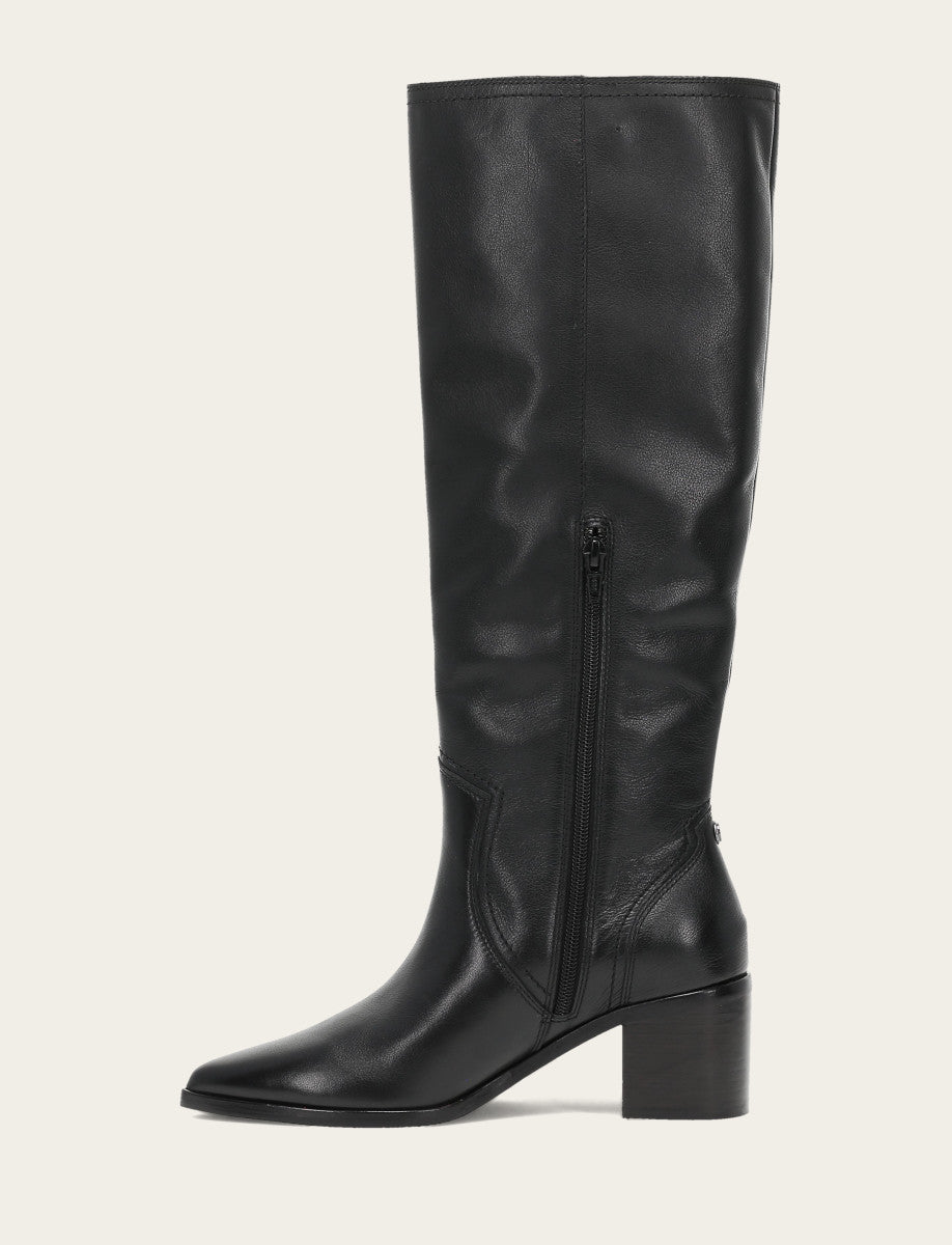 Women's Black Sadie Softy Tall Booties - Black