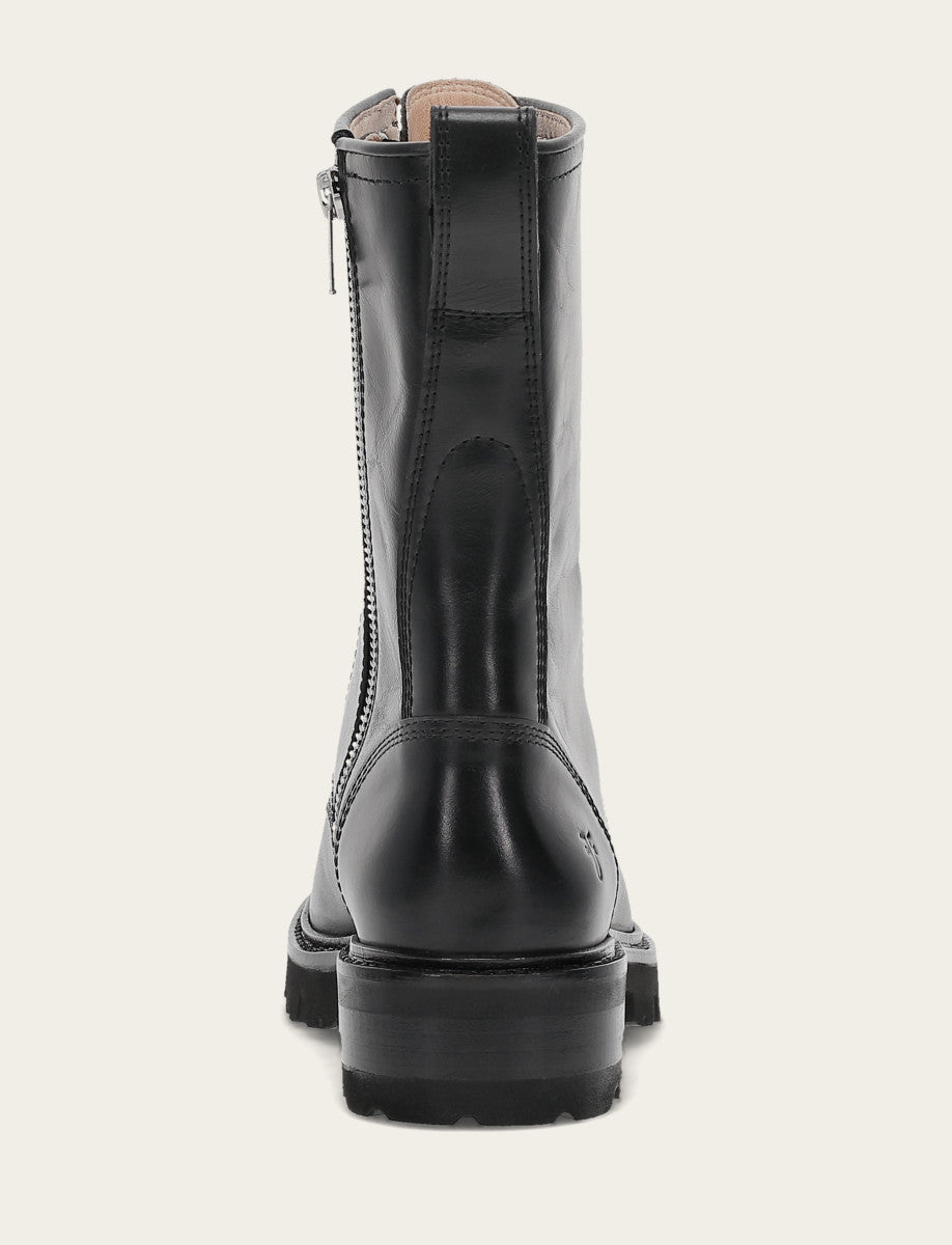 Women's Black Olivia Combat Boots - Black