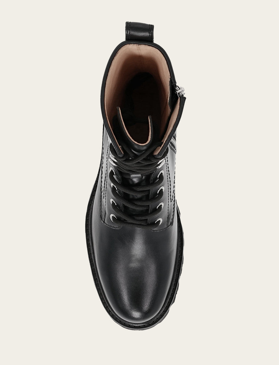 Women's Black Olivia Combat Boots - Black