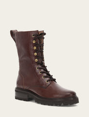 Women's Bourbon Olivia Combat Boots - Bourbon