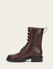 Women's Bourbon Olivia Combat Boots - Bourbon