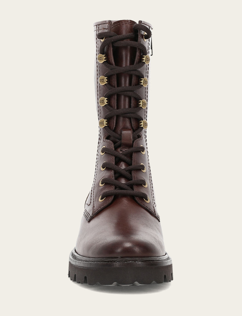 Women's Bourbon Olivia Combat Boots - Bourbon